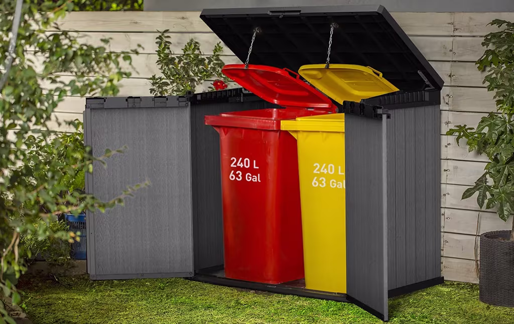 ⁦מחסן גינה דארווין Store-It-Out - אפור⁩ – תמונה ⁦3⁩