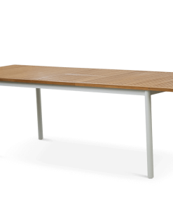 שולחן אוכל נפתח רוז - אלומיניום בשילוב עץ - חום