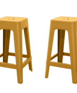 זוג כיסאות בר לוקה - צהוב