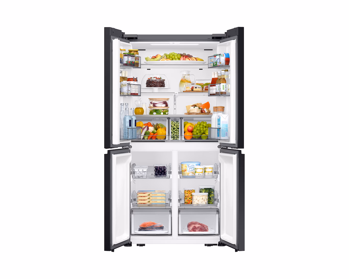 מקרר 4 דלתות, דגם RM70F63REB, בנפח 648 ליטר, Kitchen Fit – תמונה 3