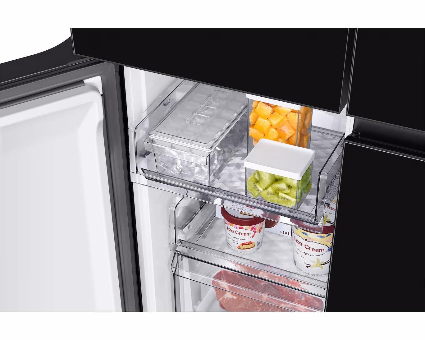 מקרר 4 דלתות, דגם RM70F63REB, בנפח 648 ליטר, Kitchen Fit – תמונה 4