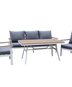 סט ישיבה דגם מדיסון תלת לבן