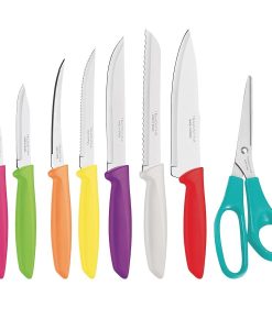סט 8 סכינים צבעוניות ומספרים PLENUS